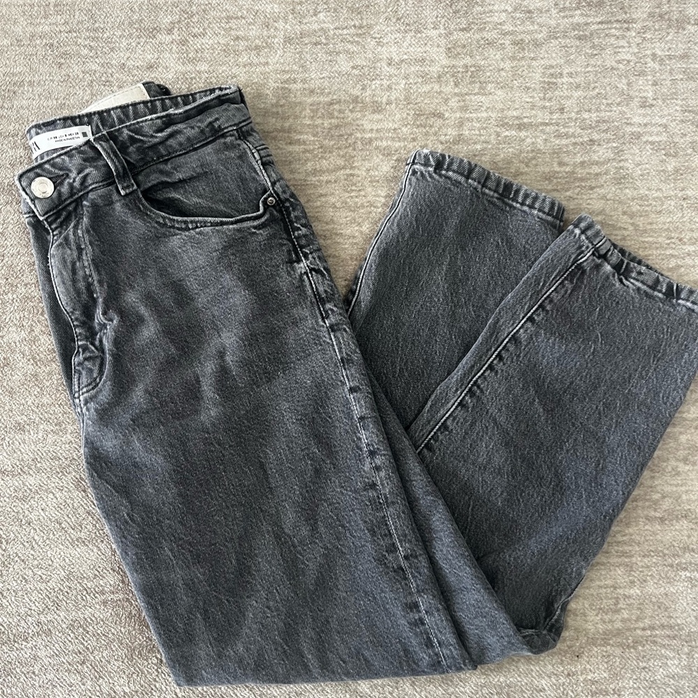 Zara Charcoal Straight Jeans